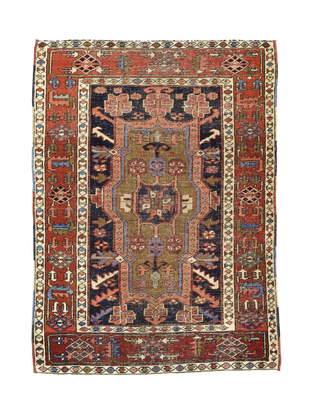 Antique Persian Heriz Rug 3'3" x 4’6"