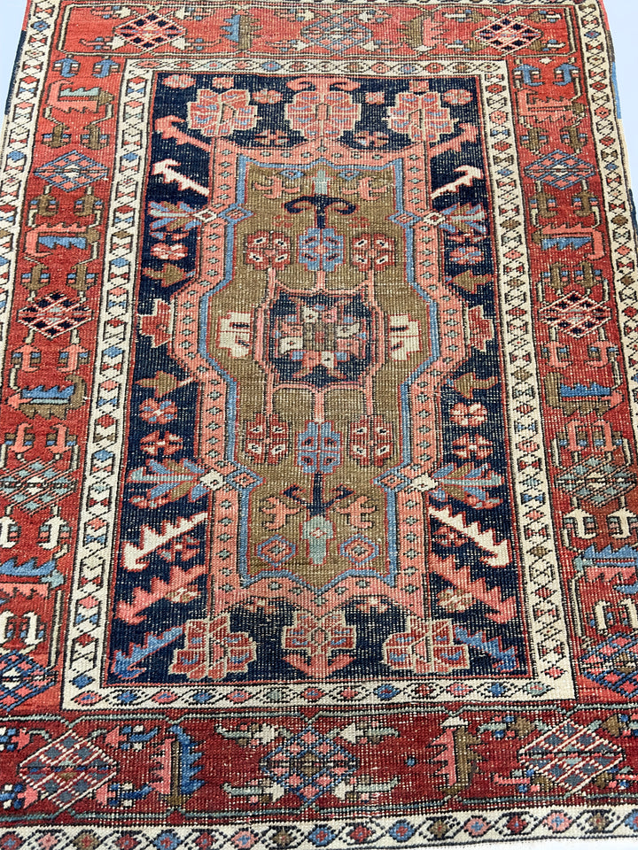 Antique Persian Heriz Rug 3'3" x 4’6"