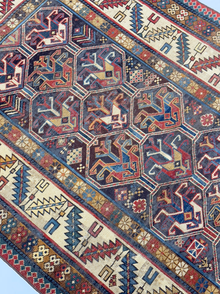 Antique Caucasian Kazak Rug 3’5" x 6’1"