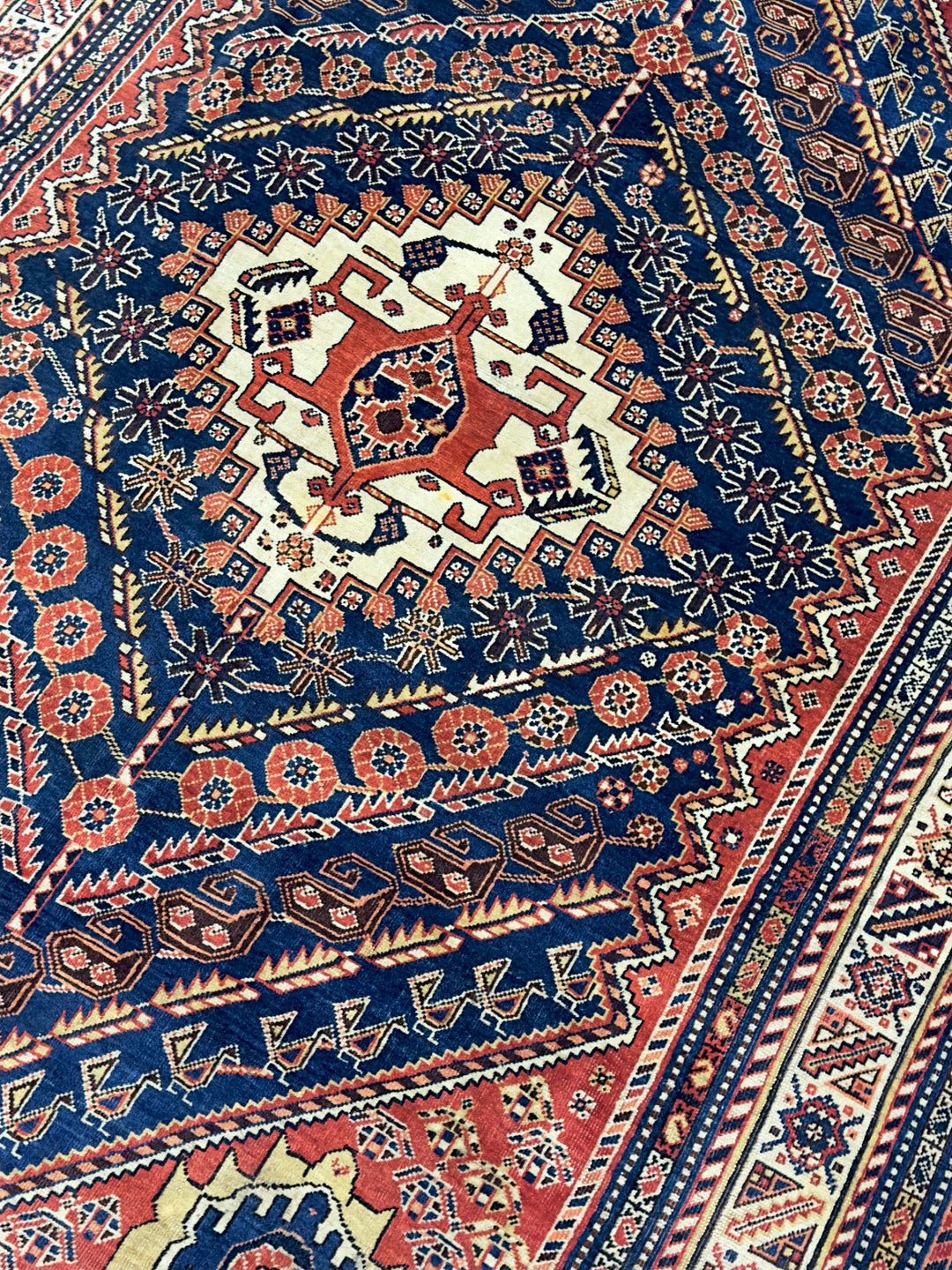 Antique Persian Qashqai Rug 4’11" x 7’4"