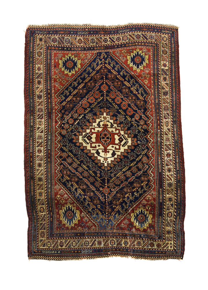 Antique Persian Qashqai Rug 4’11" x 7’4"