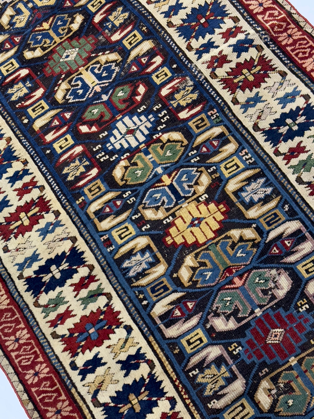 Antique Kuba Zehour Rug 2’11" x 5’5”