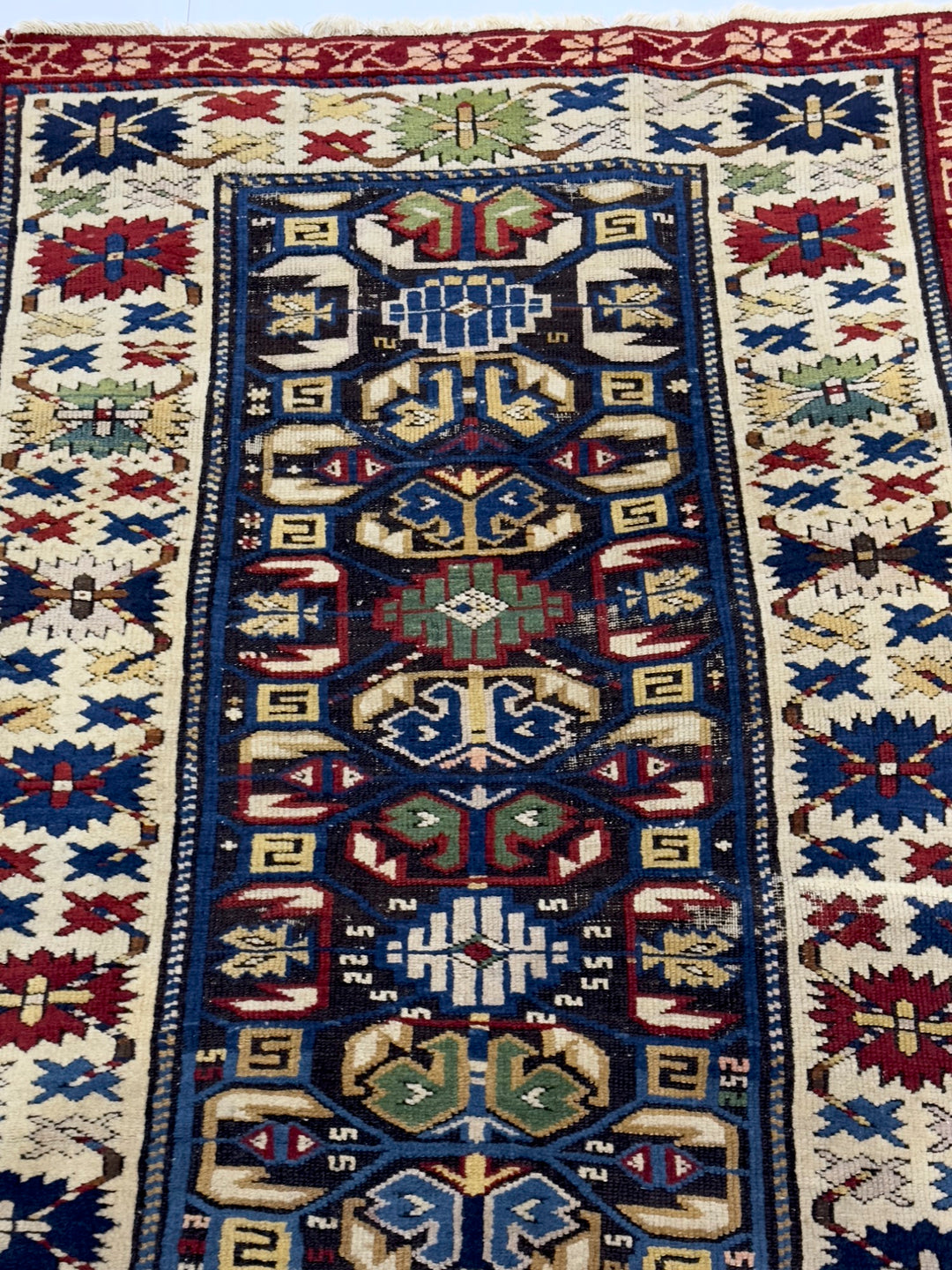 Antique Kuba Zehour Rug 2’11" x 5’5”