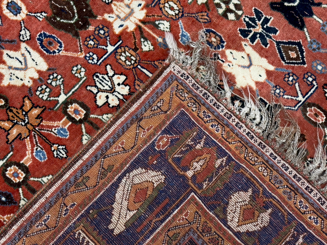 Antique Persian Tribal Khamseh Rug 4'11" x 7’11"