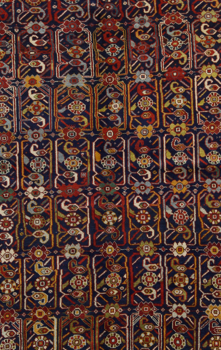 Antique Persian Khamseh Rug 5’0" x 8’9"