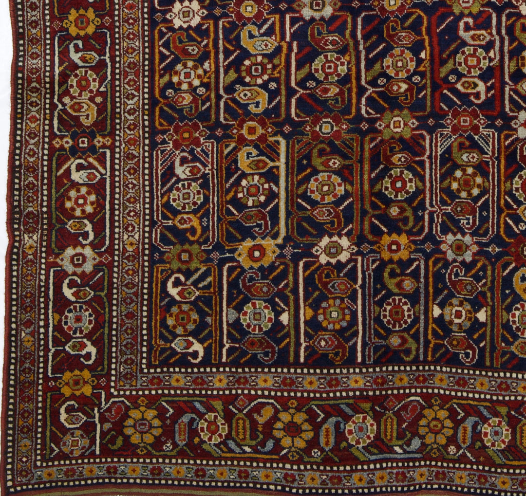 Antique Persian Khamseh Rug 5’0" x 8’9"