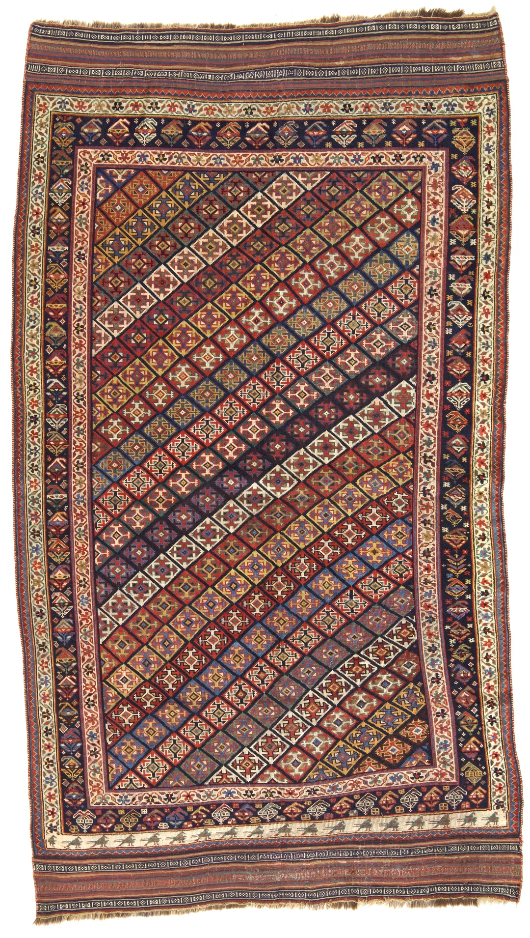 Antique Persian Khamseh Rug 4'9" x 8’6"