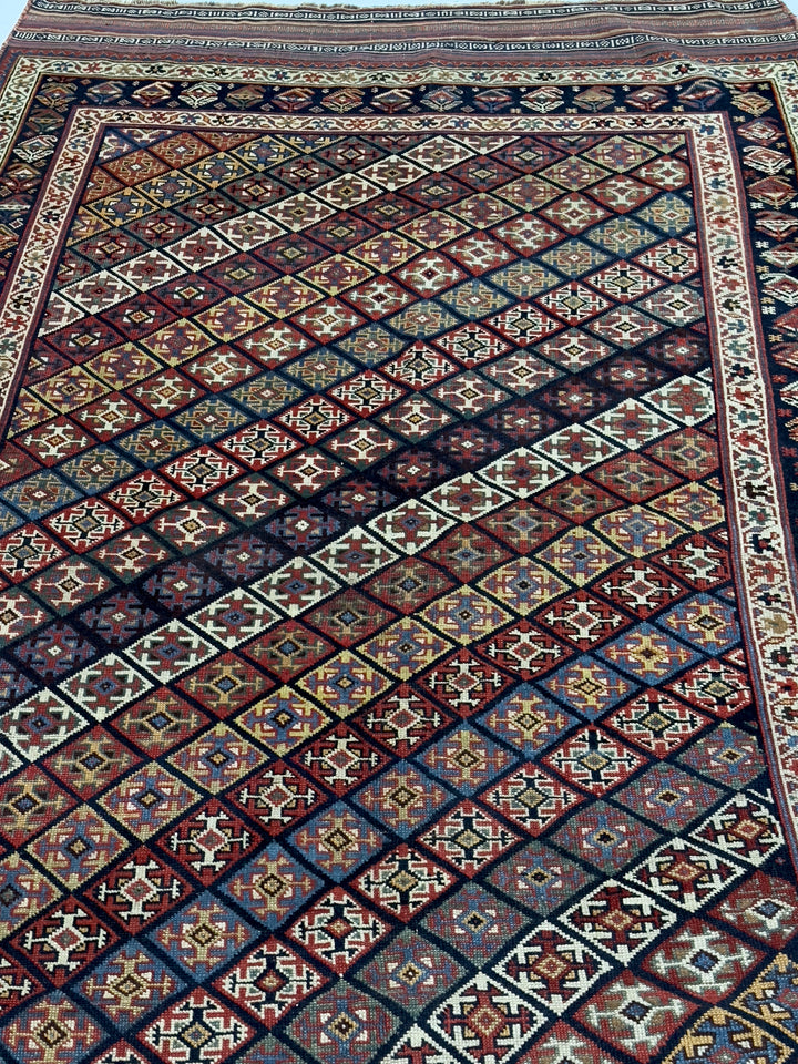 Antique Persian Khamseh Rug 4'9" x 8’6"