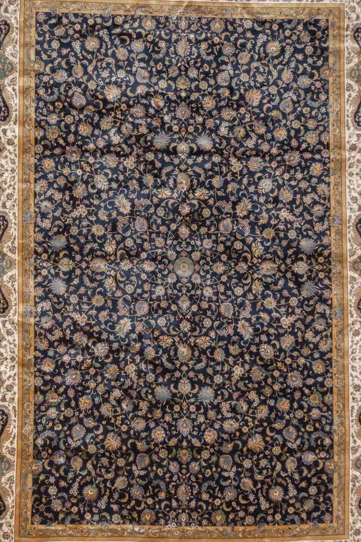 Traditional Silk Persian Design Rug 6'4" x 9'7"