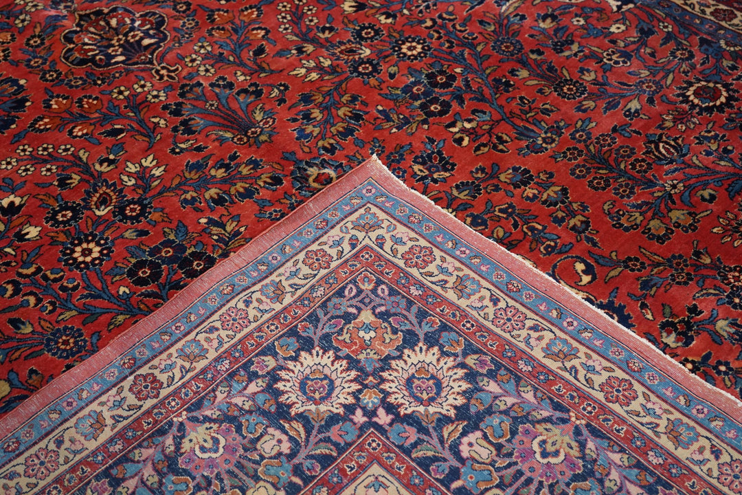 Antique Persian Kashan Rug 9'0'' x 14'1''