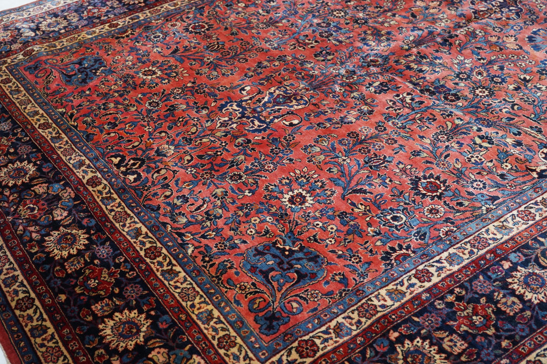 Antique Persian Kashan Rug 9'0'' x 14'1''