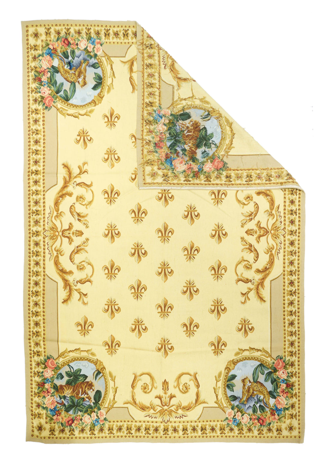 Aubusson Flat Weave Wool Rug 6'0" x 9'0"