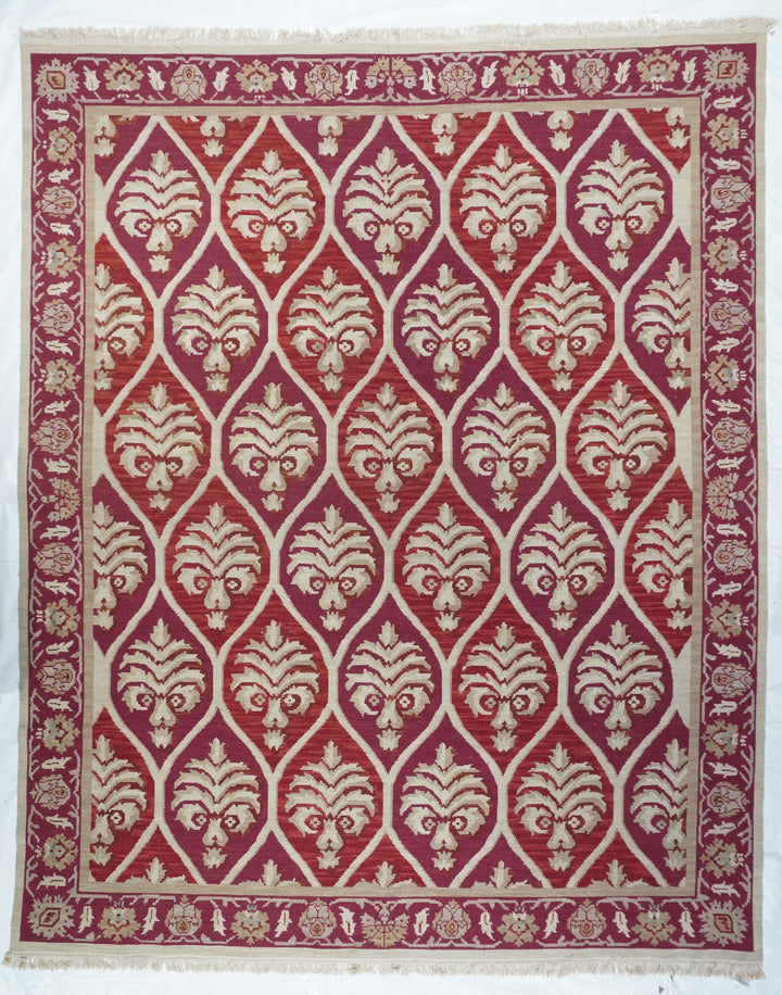 Turkish Sumak Flat Weave Wool Rug 8'0" x 10'0"