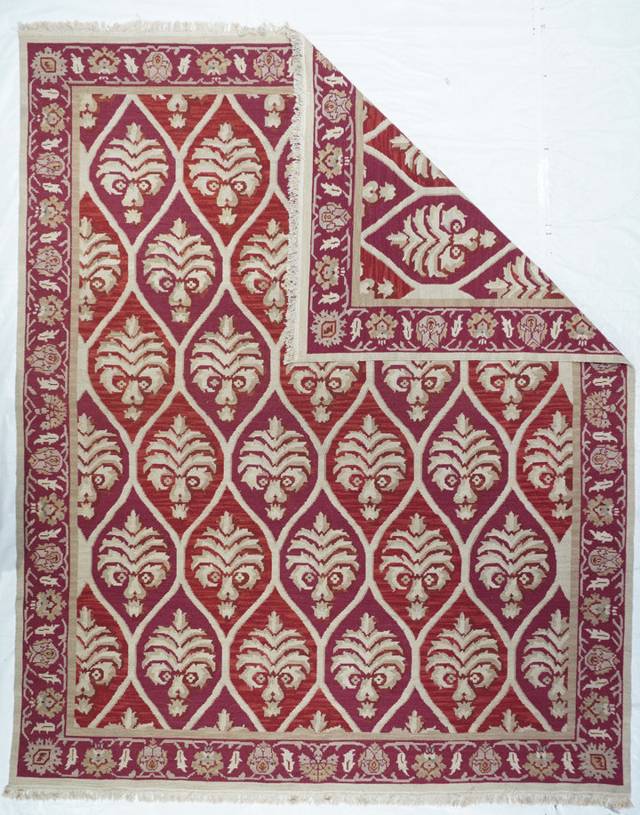 Turkish Sumak Flat Weave Wool Rug 8'0" x 10'0"