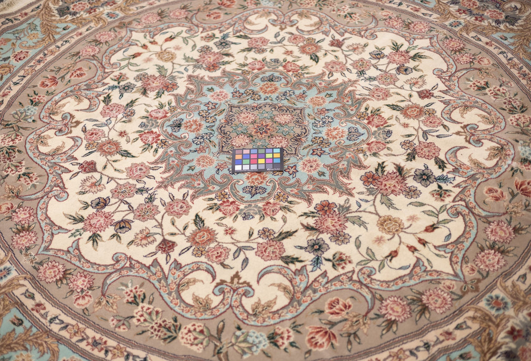 Indo Tabriz Rug 8'0" x 8'0"