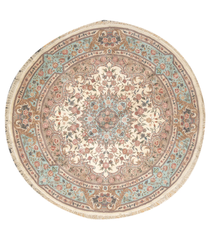 Indo Tabriz Rug 8'0" x 8'0"