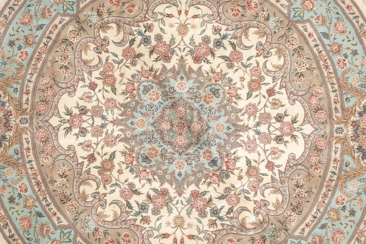 Indo Tabriz Rug 8'0" x 8'0"