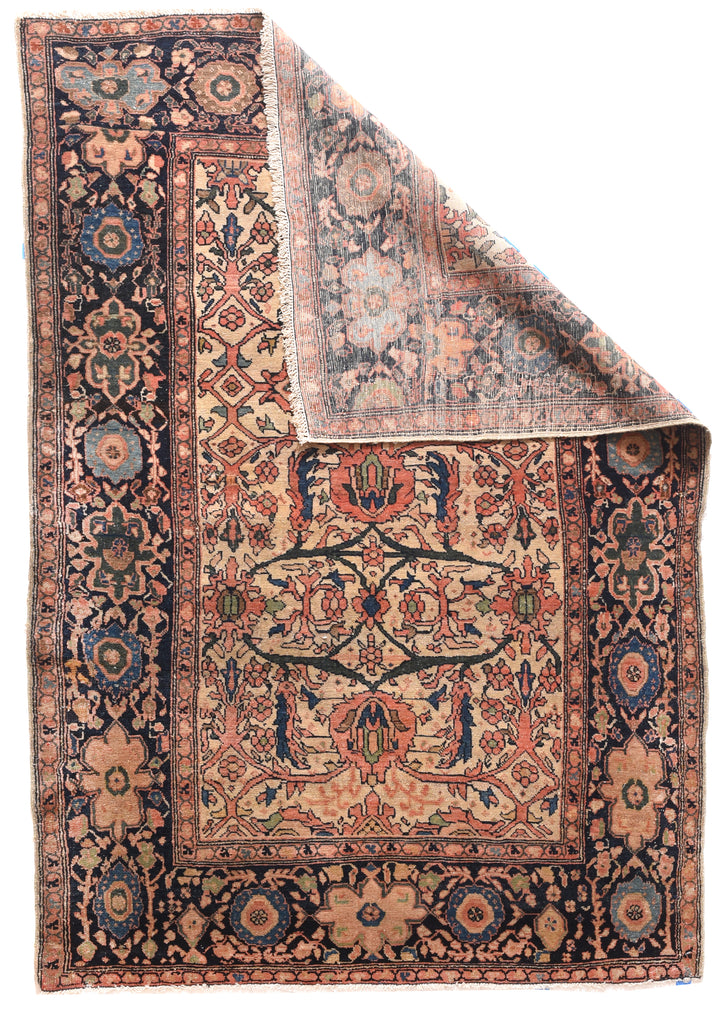 Antique Farahan Sarouk Rug 3'4'' x 4'10''