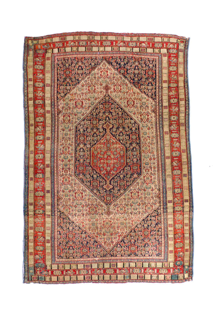 Antique Senneh Rug 4'4'' x 5'6''