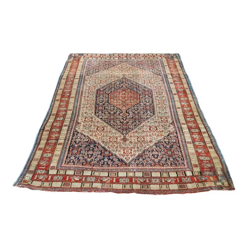 Antique Senneh Rug 4'4'' x 5'6''