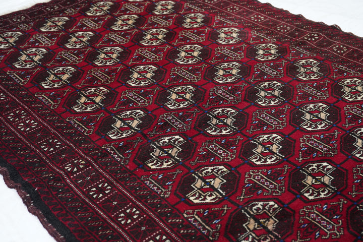 Vintage Bokara Rug 4'0" x 5'10''