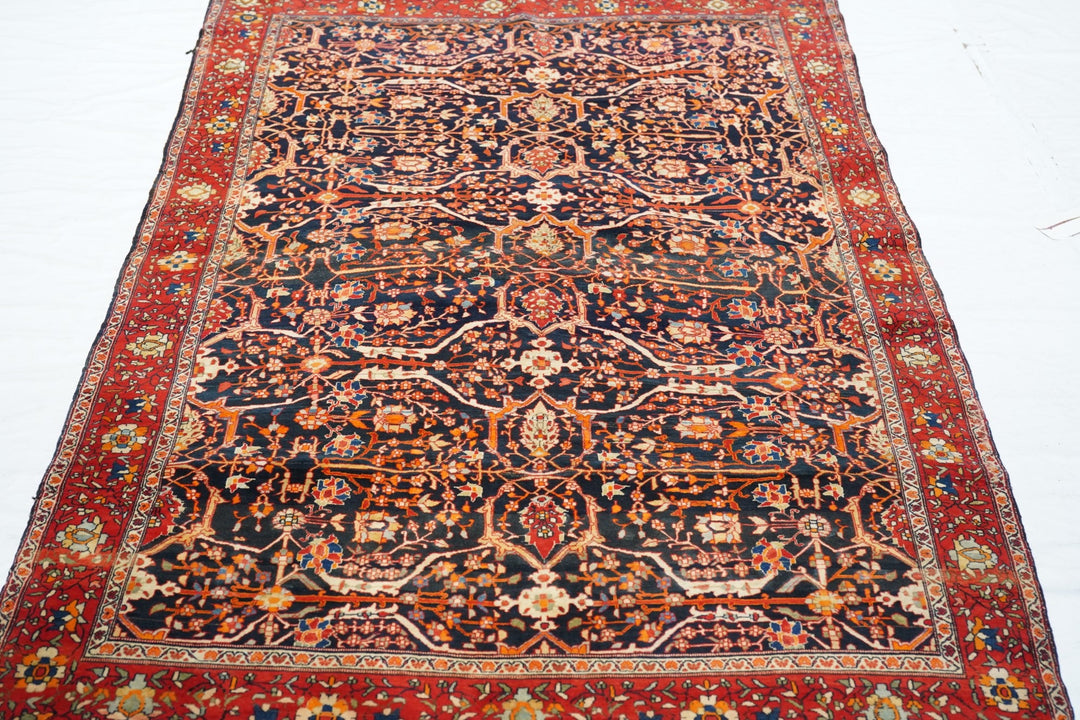 Antique Farahan Sarouk Rug 4'2'' x 6'7''