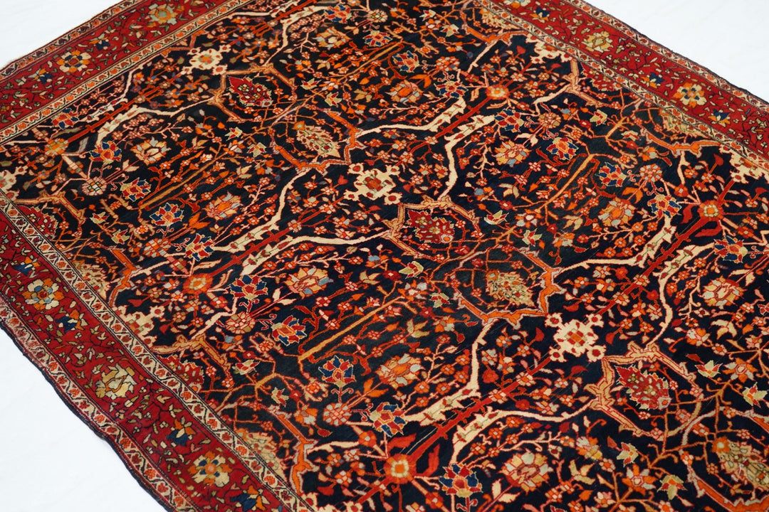 Antique Farahan Sarouk Rug 4'2'' x 6'7''