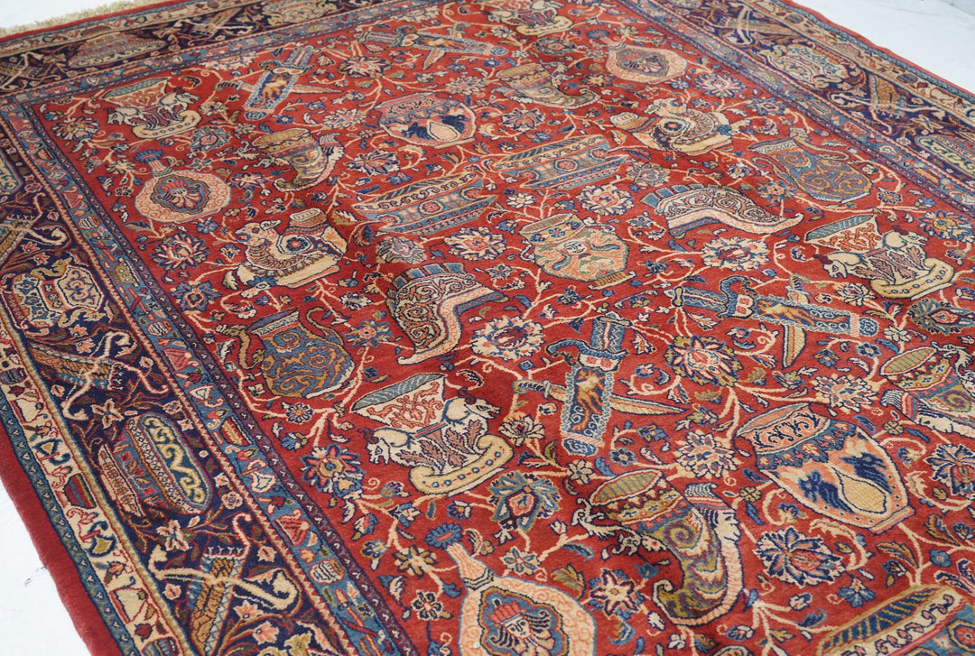 Fine Antique Persian Sarouk Rug 6'11'' x 10'11''