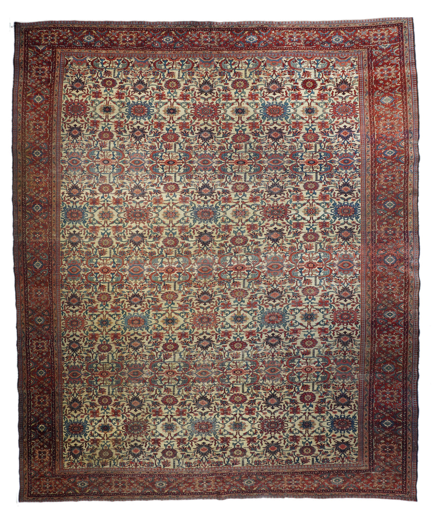 Antique Sarouk Rug 11'0'' x 13'3''