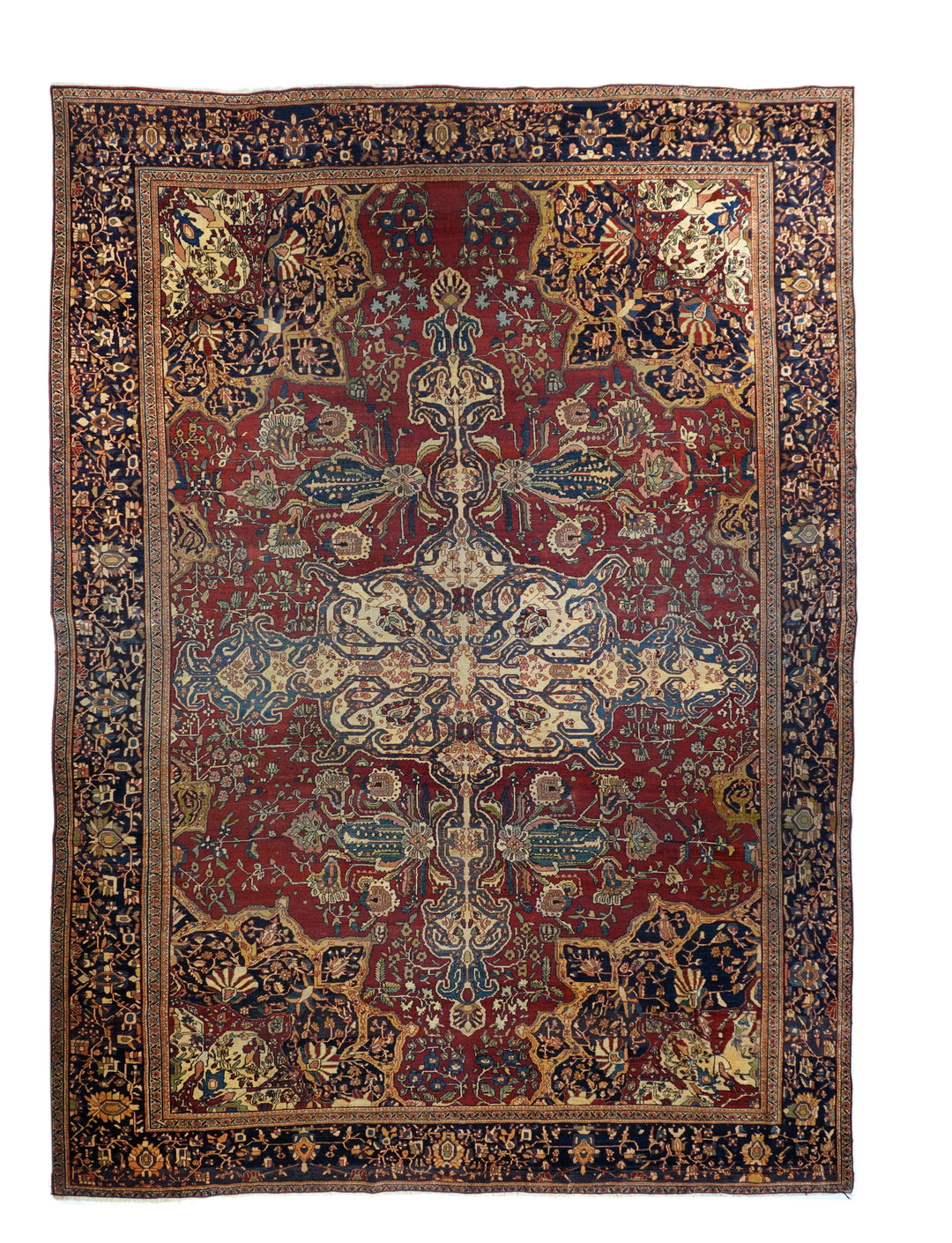 Antique Persian Farahan Sarouk Area Rug