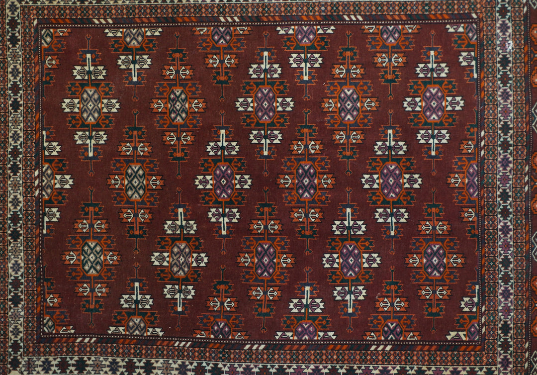 Antique Turkmen Rug 4'4'' x 6'2''