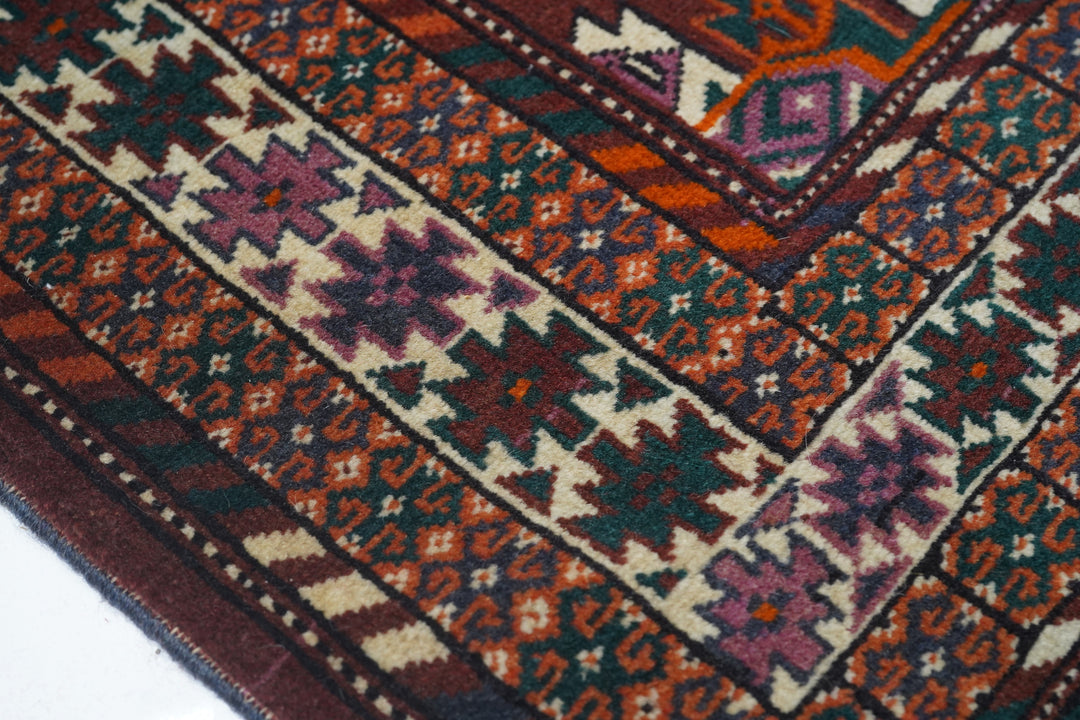 Antique Turkmen Rug 4'4'' x 6'2''