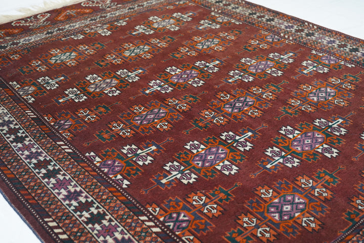 Antique Turkmen Rug 4'4'' x 6'2''