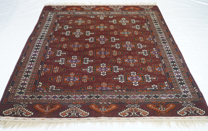 Antique Turkmen Rug 4'4'' x 6'2''