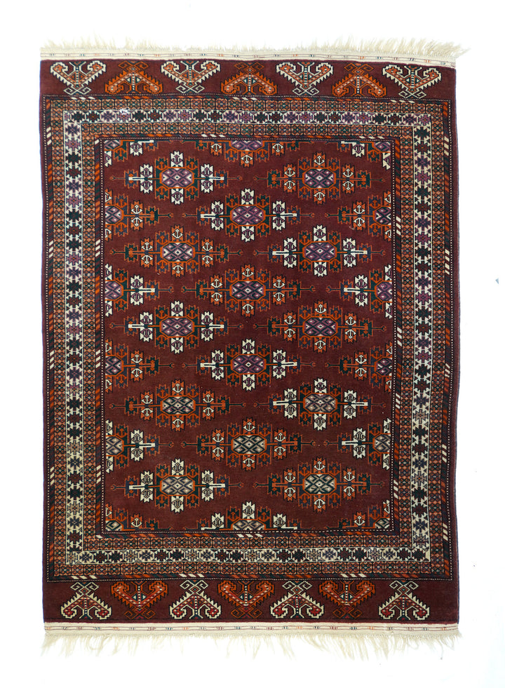 Antique Turkmen Rug 4'4'' x 6'2''