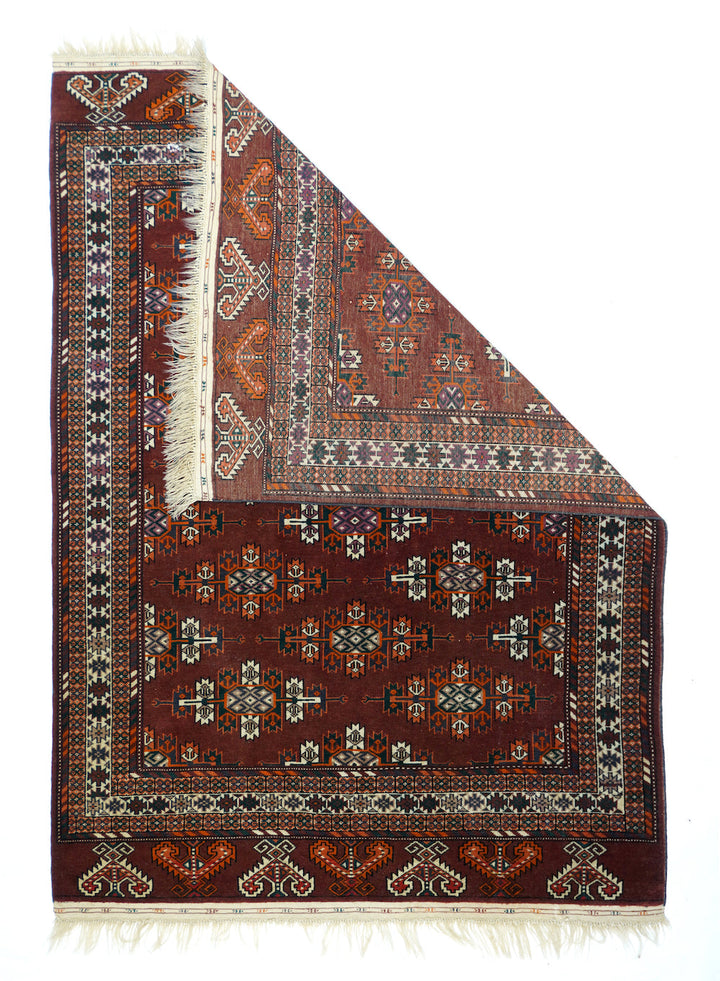 Antique Turkmen Rug 4'4'' x 6'2''