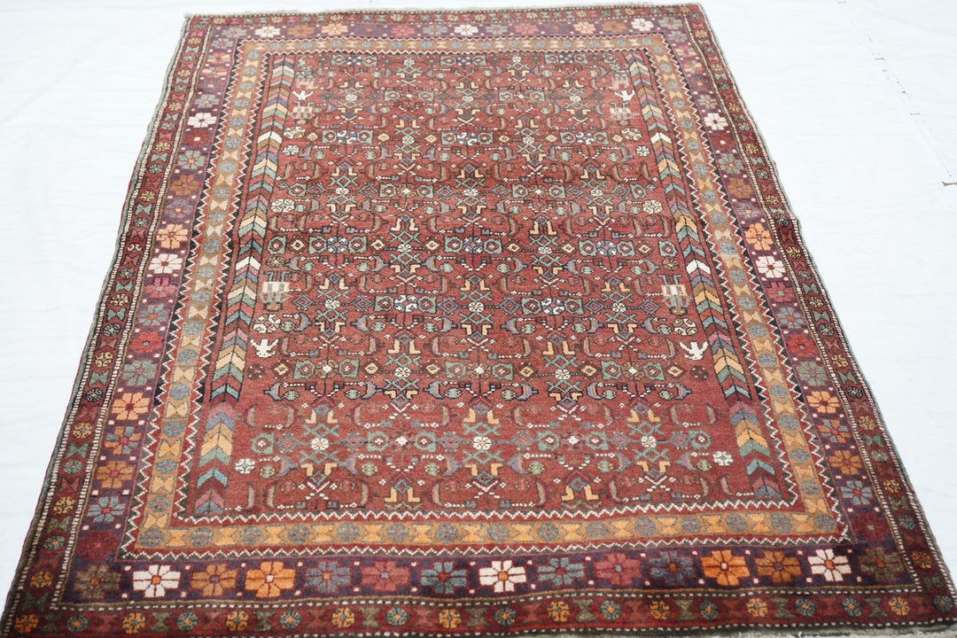 Vintage Bidjar Rug 4'1'' x 6'4''