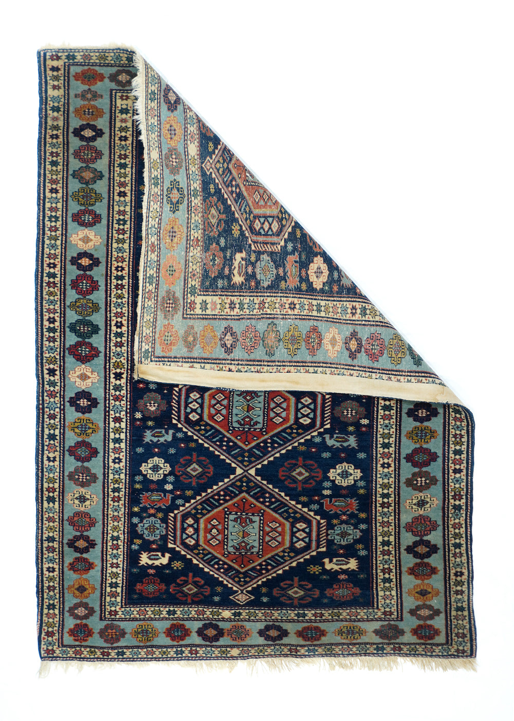 Antique Caucasian Shirvan Rug 3’3" x 4’5"