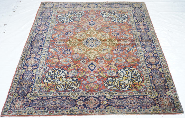 Fine Antique Persian Isfahan Rug 4'6'' x 6'7''