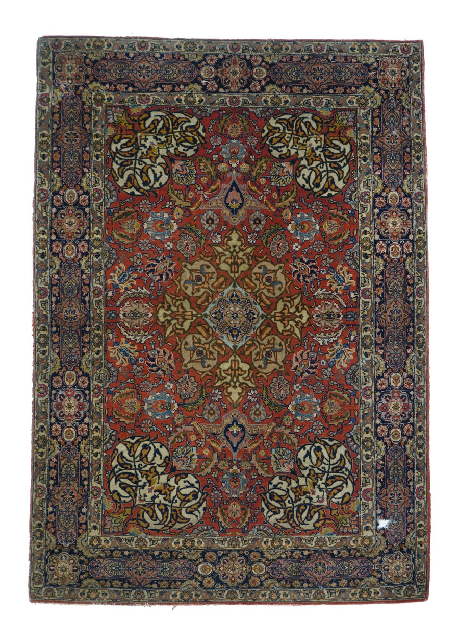 Vintage Isfahan Rug 4'6'' x 6'7''