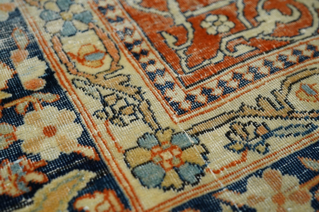 Antique Mohtasham Kashan Rug 4'7'' x 6'7''