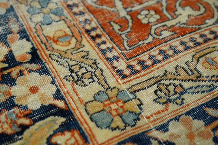 Antique Mohtasham Kashan Rug 4'7'' x 6'7''