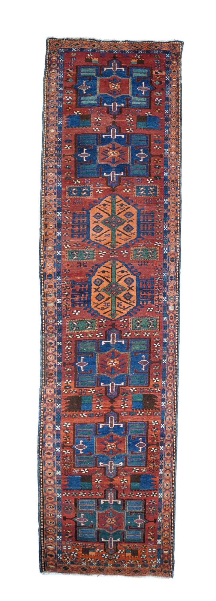 Antique Heriz Runner 3'4'' x 14'4''