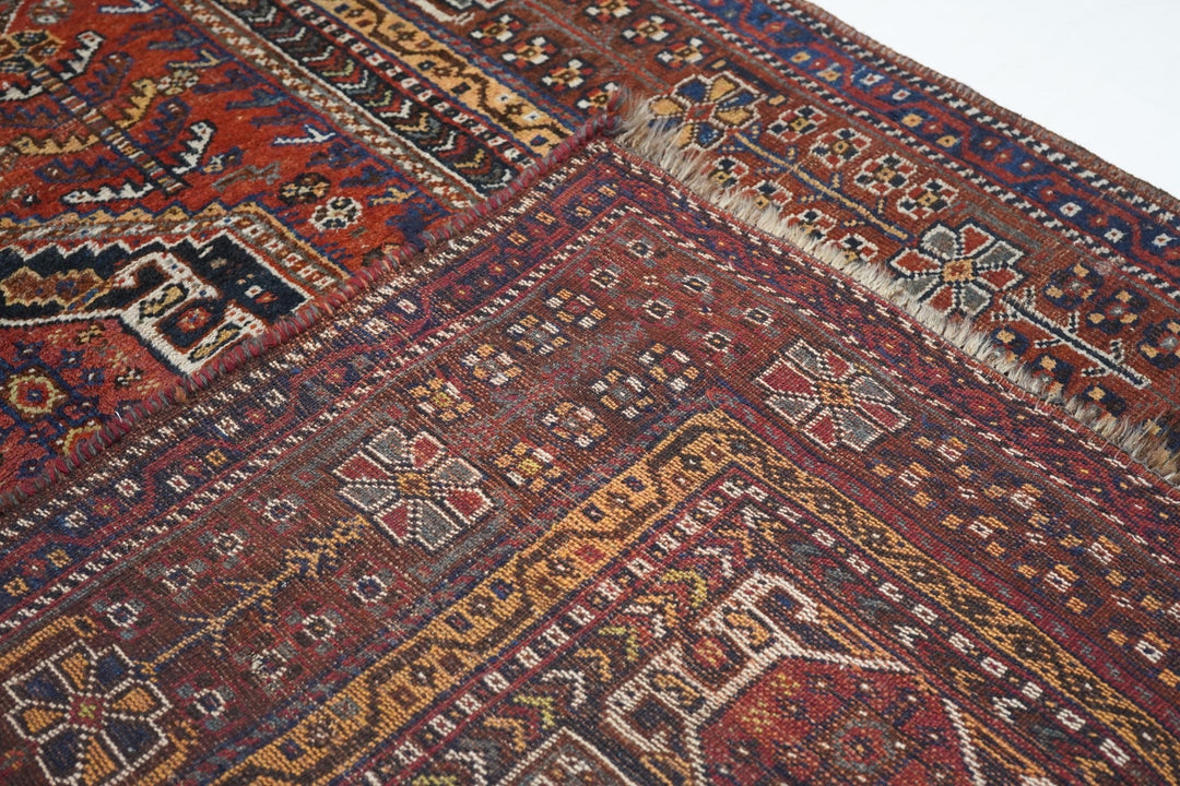 Antique Persian Qashqai Rug 4'9'' x 7'5''