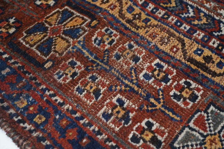 Antique Persian Qashqai Rug 4'9'' x 7'5''