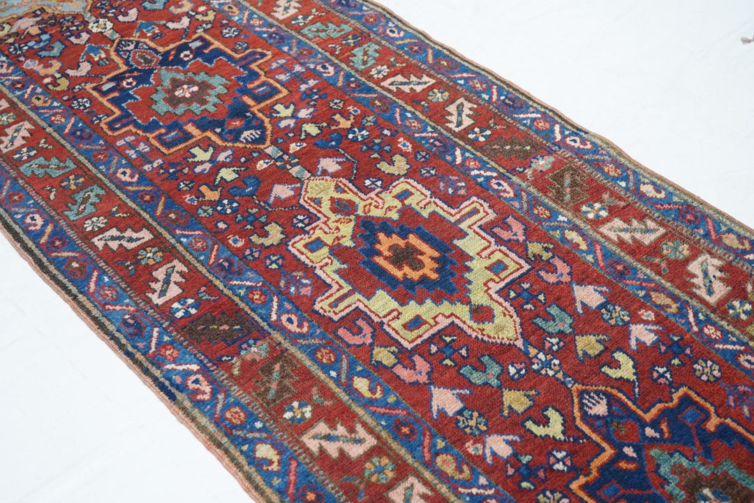 Antique Heriz Runner 3'3'' x 14'8''