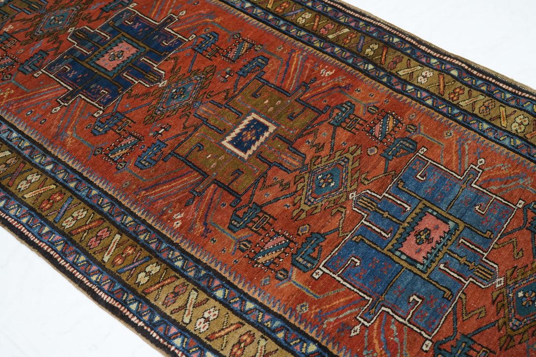 Antique Heriz Runner 3'5'' x 10'4''