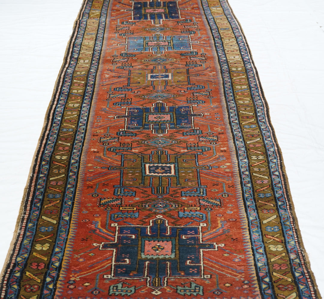 Antique Heriz Runner 3'5'' x 10'4''