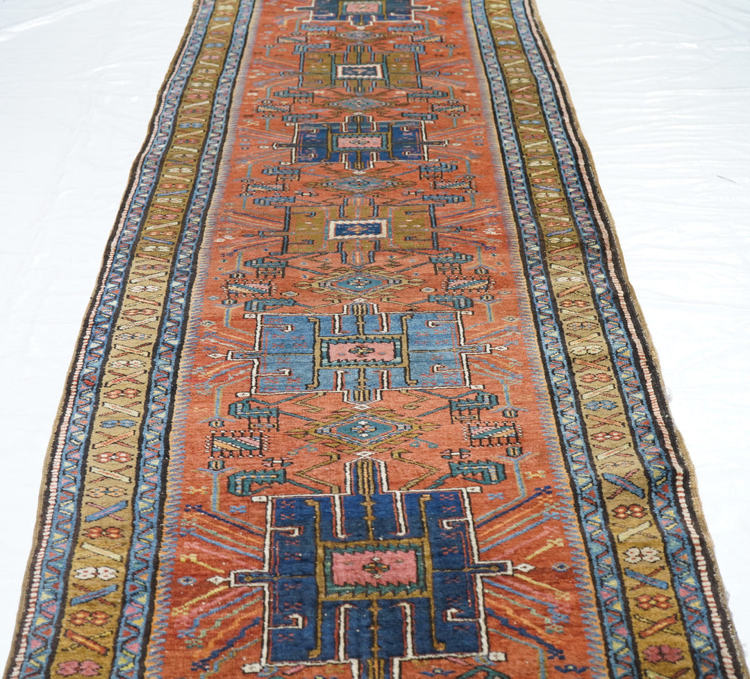 Antique Heriz Runner 3'5'' x 10'4''