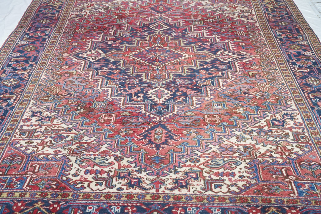 Vintage Heriz Rug 7'9'' x 11'2''